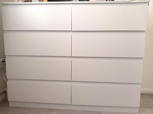White drawer chest of - white, 8