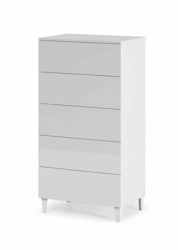 Chest drawers white - white, five
