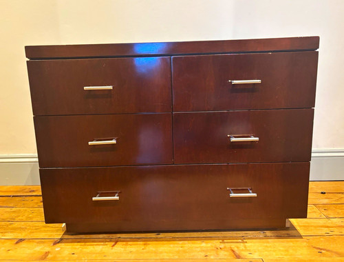 Dark wood drawer chest - drawer, of
