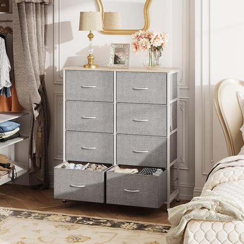 Tall chest drawers - chest, fabric