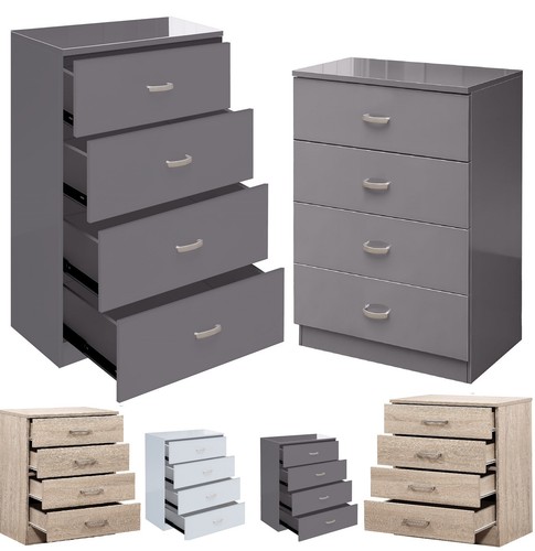 High gloss chest drawers 4 - gloss, of