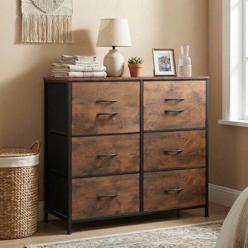 Rustic brown tall chest - rustic, of