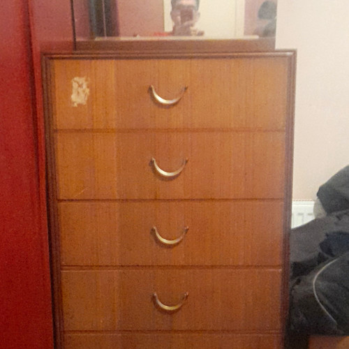 Tall brown medium wood - wood, 6