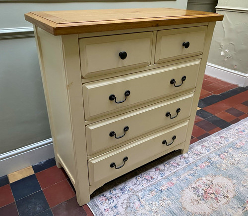 Cream drawer chest of - 5,