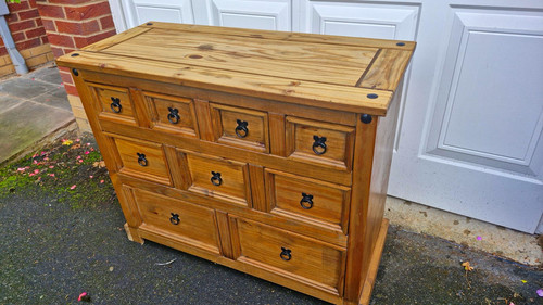 Wooden drawer chest of - wooden, 9