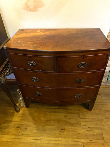 Dark wood brown drawer chest - dark, 4
