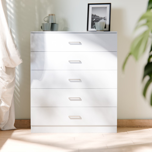 Chest drawers black 5 - black,