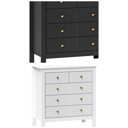 Homcom drawer bedroom chest - 5,